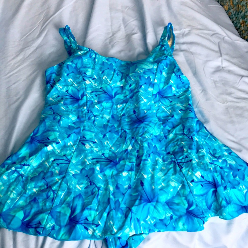 One piece bathing suit with built in bra